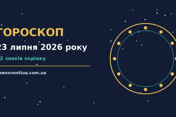 Гороскоп на 23 липня 2026 року: важливі сигнали дня для планів і важливих справ