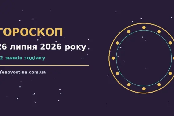 Гороскоп на 26 липня 2026 року: важливі сигнали дня для планів і важливих справ