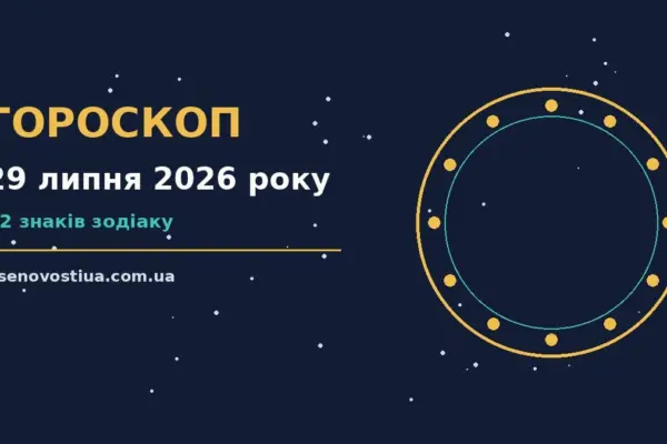 Гороскоп на 29 липня 2026 року: важливі сигнали дня для планів і важливих справ