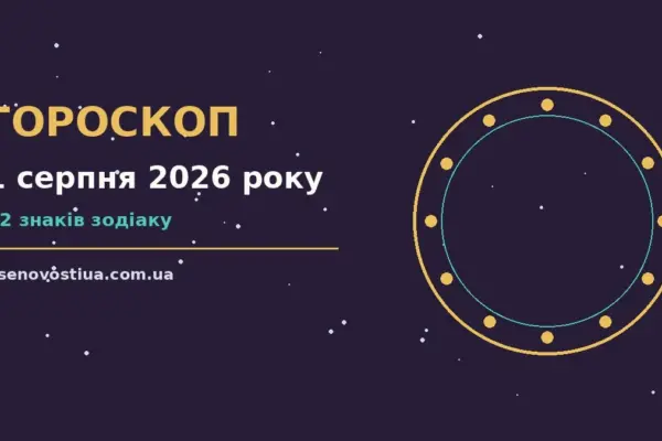 Гороскоп на 1 серпня 2026 року: важливі сигнали дня для планів і важливих справ