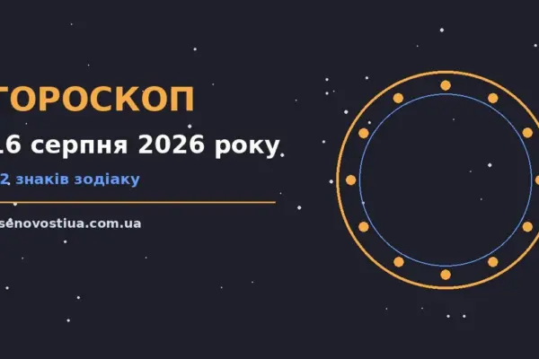Гороскоп на 16 серпня 2026 року: важливі сигнали дня для планів і важливих справ