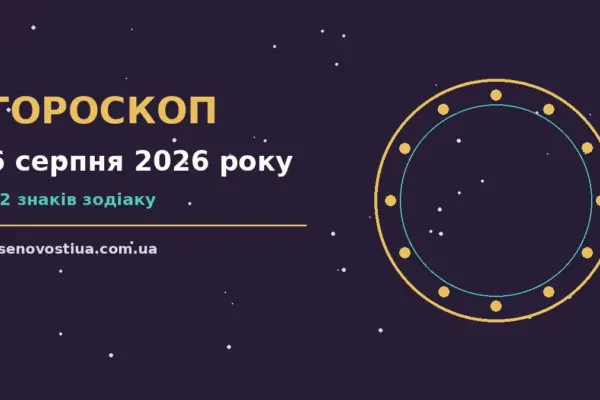 Гороскоп на 6 серпня 2026 року: важливі сигнали дня для планів і важливих справ
