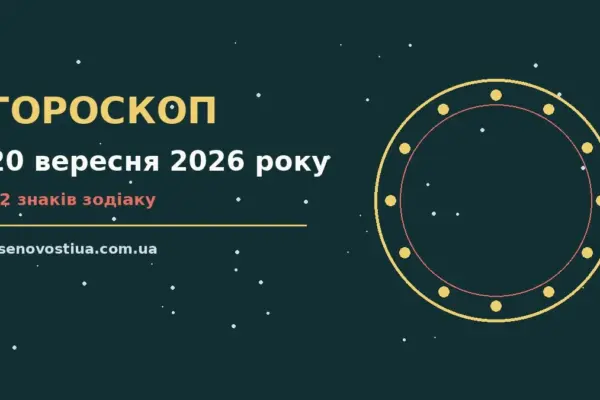 Гороскоп на 20 вересня 2026 року: важливі сигнали дня для планів і важливих справ
